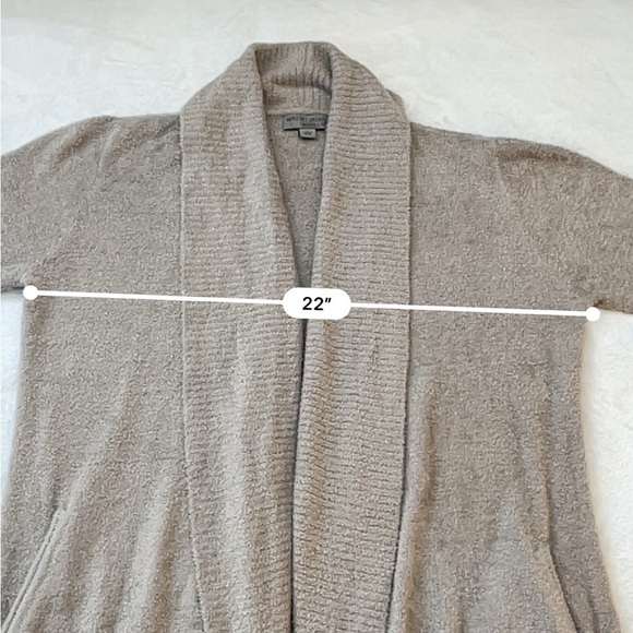 Barefoot Dreams CozyChic Lite Women’s Circle Cardi Sweater Dove Gray Size L - Picture 6 of 16